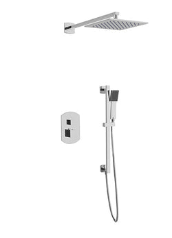 PS138 - Safire Shower Set with Slide Bar, Wall Mount Shower Head Curved Artos US Chrome