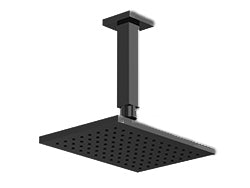 F703-2/5 - 8" Shower Rainhead Ceiling Mount 4.75" Arm, Square Artos US Black