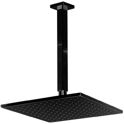 F907-52 - 10" Shower Rainhead Ceiling Mount 9.5" Arm, Square Artos US Black