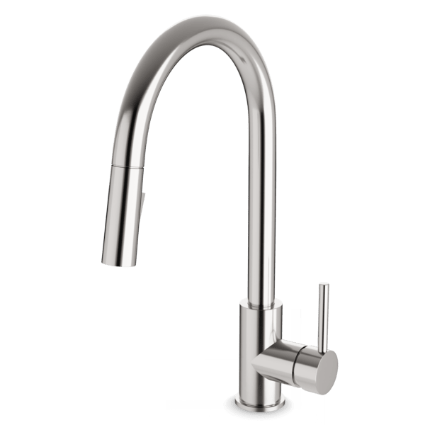 F100137 - Modern Kitchen Faucet with Pulldown Spray Artos US Brushed Nickel