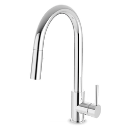 F100137 - Modern Kitchen Faucet with Pulldown Spray Artos US Chrome