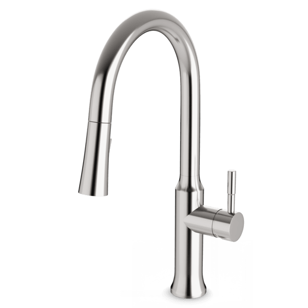 F100139 - Transitional Kitchen Faucet with Pulldown Spray Artos US Brushed Nickel