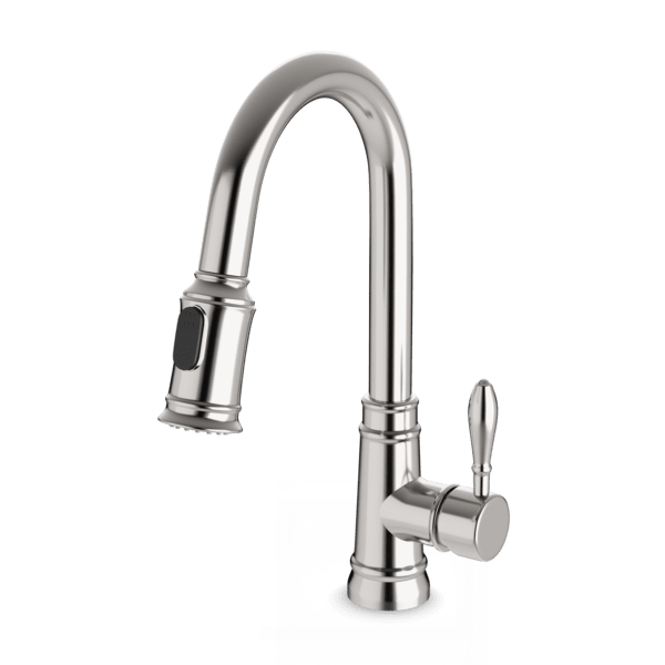 F100140 - Classic Kitchen Faucet with Pulldown Spray Artos US Brushed Nickel