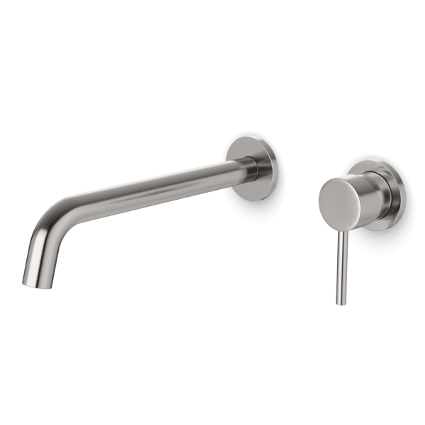 F501-9-1 - Round In-Wall Single Handle Lavatory Faucet with Extended Spout Artos US Brushed Nickel