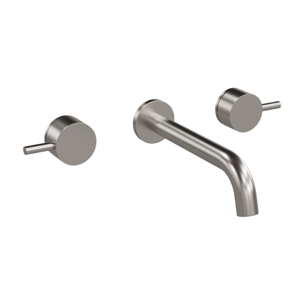 F502-7 - Opera 3 Hole Wall Mount Tub Filler Artos US Brushed Nickel