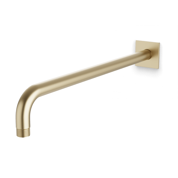 F902-27 - Square + Round Wall Mounted Shower Arm Artos US Satin Brass 