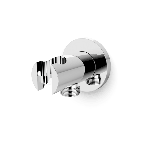 F902-42 - Round Hand Shower Holder with Integrated Water Connection Artos US Chrome 