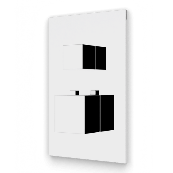 F903B-59TK - Square Thermostat with 3-Way Diverter & Off Position Trim Kit Artos US Chrome