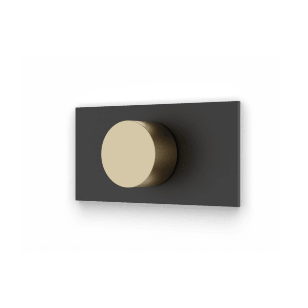 F909A-7TK - Square & Round 3-Way Diverter Trim Kit with Letterbox Plate Artos US Satin Brass/Matte Black