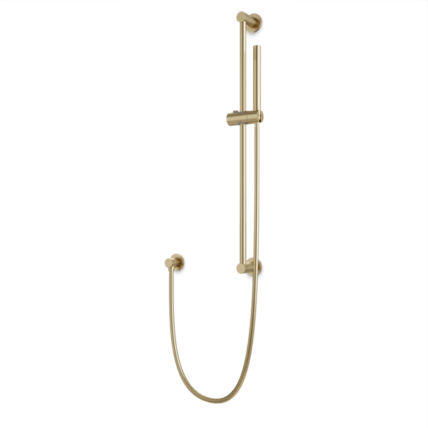 F907-79 - Round Flexible Hose Slidebar Kit with Separate Water Outlet Artos US Satin Brass 