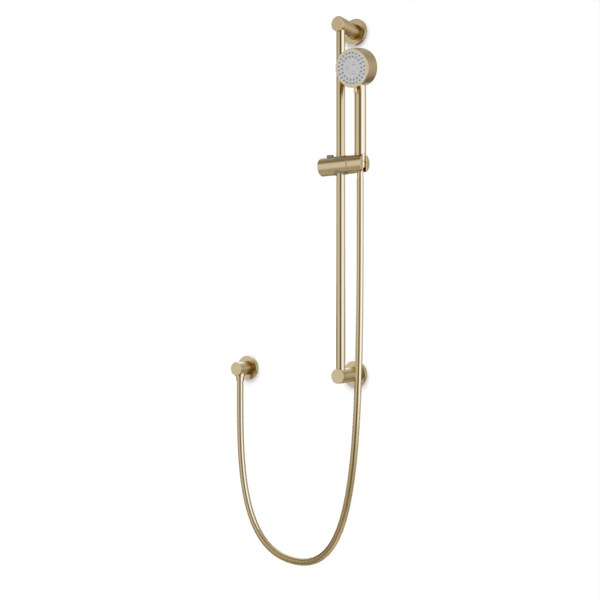 F907-83 - Round Multifunction Flexible Hose Slidebar Kit with Separate Water Outlet Artos US Satin Brass 