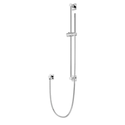 F907-85 - Square + Round Flexible Hose Slidebar Kit with Separate Water Outlet Artos US Chrome 