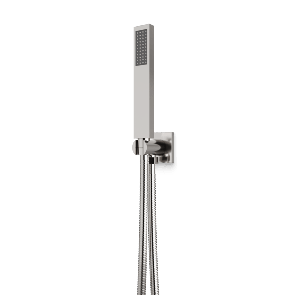 F907-96 - Square Flexible Hose Handshower Kit Artos US Brushed Nickel 