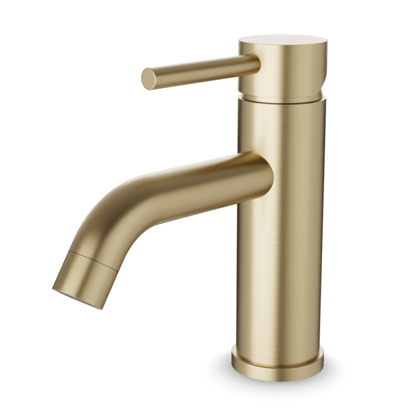 FS308 - Round Single Hole Lavatory Faucet Artos US Satin Brass