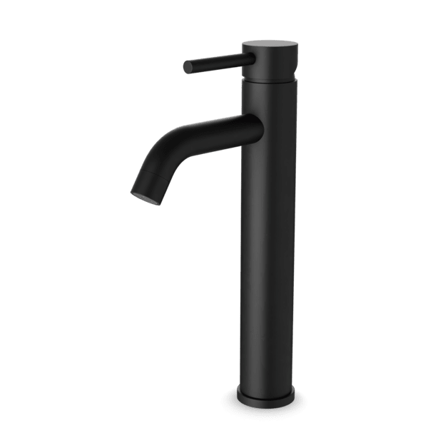 FS308T - Round Single Hole Vessel Lavatory Faucet Artos US Matte Black