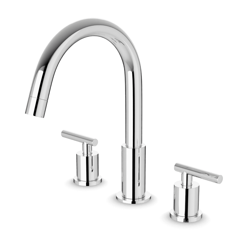 FS310 - Trova 8" Lav Faucet Round Lever Handles Artos US Chrome