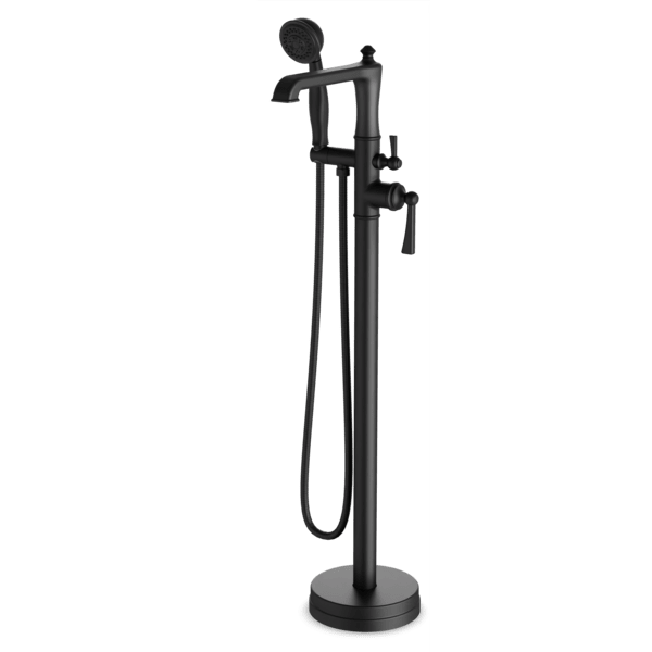 FS511TK - Classic Floor Mount Tub Filler Trim Kit with Hand Held Shower Artos US Matte Black