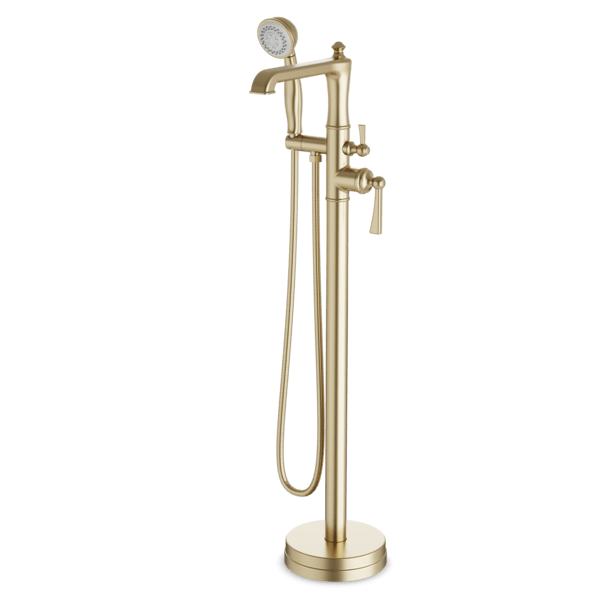 FS511TK - Classic Floor Mount Tub Filler Trim Kit with Hand Held Shower Artos US Satin Brass