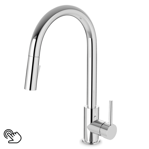 FTS100137 - Trova Touch Activated Modern Kitchen Faucet with Pulldown Spray Artos US Chrome