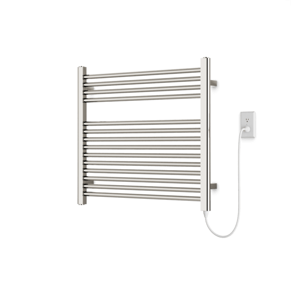 M06875P - Denby Towel Warmer 27" x 30" Plug-In Artos US Polished Nickel 