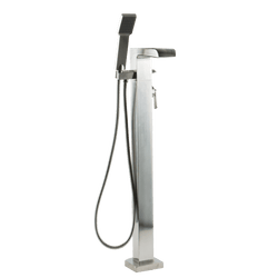 F802A-2TK - Floor Mount Tub Filler with hand Shower Artos US Brushed Nickel