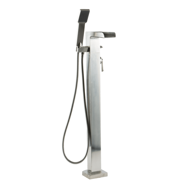 F802A-2TK - Floor Mount Tub Filler with hand Shower Artos US Brushed Nickel