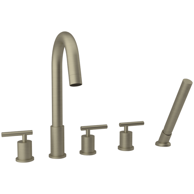 F502-10 - Opera 5-Hole Deck Mount Tub Filler Artos US Brushed Nickel