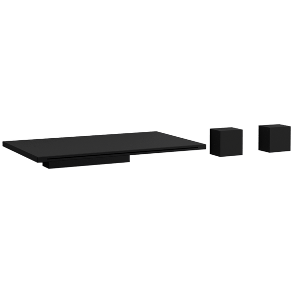 F402-9 - Milan 3-Hole Wall Mount Tub Filler Square Artos US Black