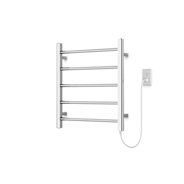 MR06560P - Ryton Towel Warmer 26" x 24" Plug-In Black Artos US Chrome 