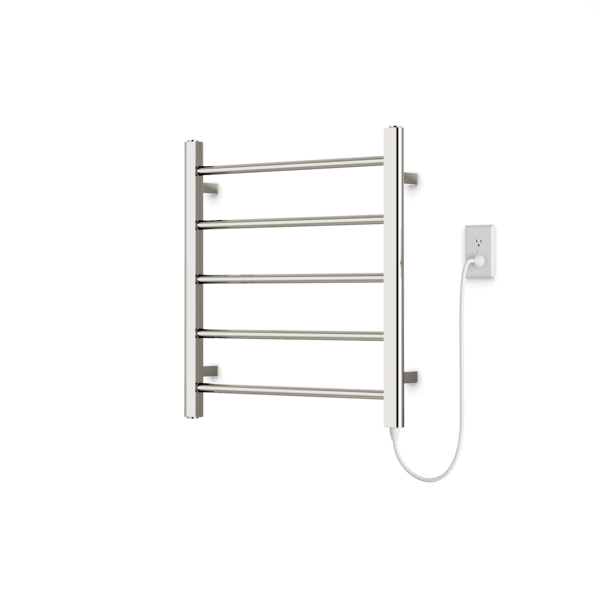 MR06560P - Ryton Towel Warmer 26" x 24" Plug-In Black Artos US Polished Nickel 