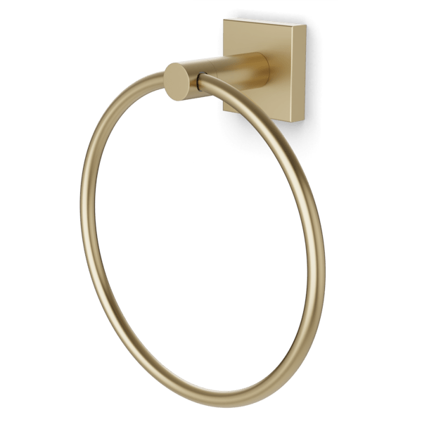 TA545 - Trova Square Towel Ring Artos US Satin Brass