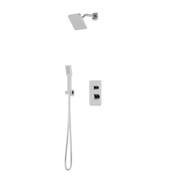 TS071 - Trova Square Thermostatic Shower Trim Kit with Hand Held Shower Artos US Chrome