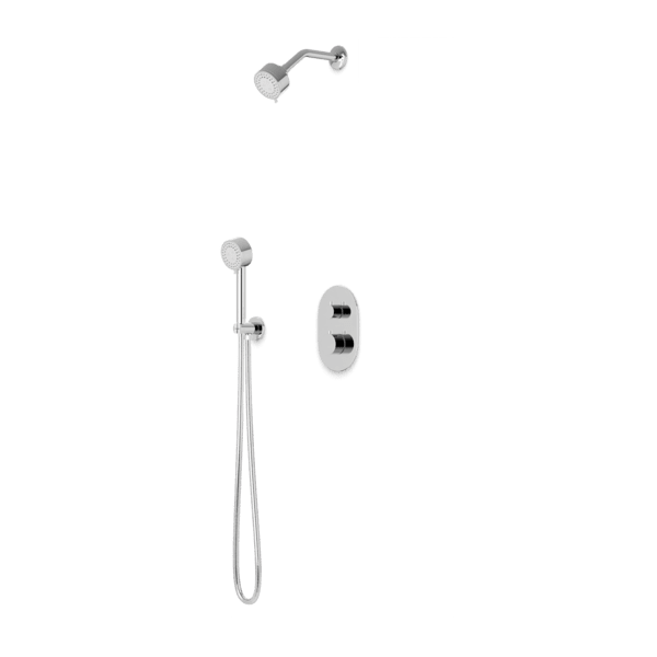 TS081 - Trova Round Thermostatic Shower Trim Kit with Hand Held Shower Artos US Chrome