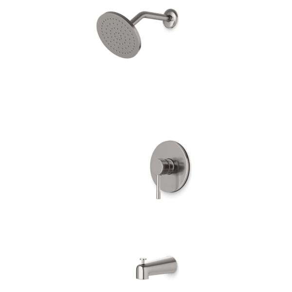 TS152 - Trova Round Pressure Balance Tub / Shower Trim Kit with Rain Head Artos US Brushed Nickel