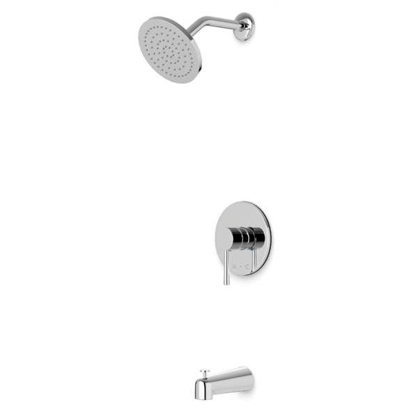 TS152 - Trova Round Pressure Balance Tub / Shower Trim Kit with Rain Head Artos US Chrome