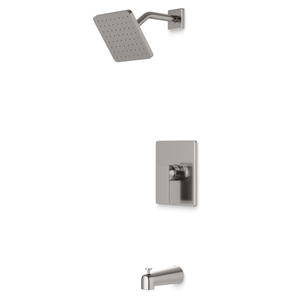 TS172 - Trova Square Pressure Balance Tub / Shower Trim Kit Artos US Brushed Nickel