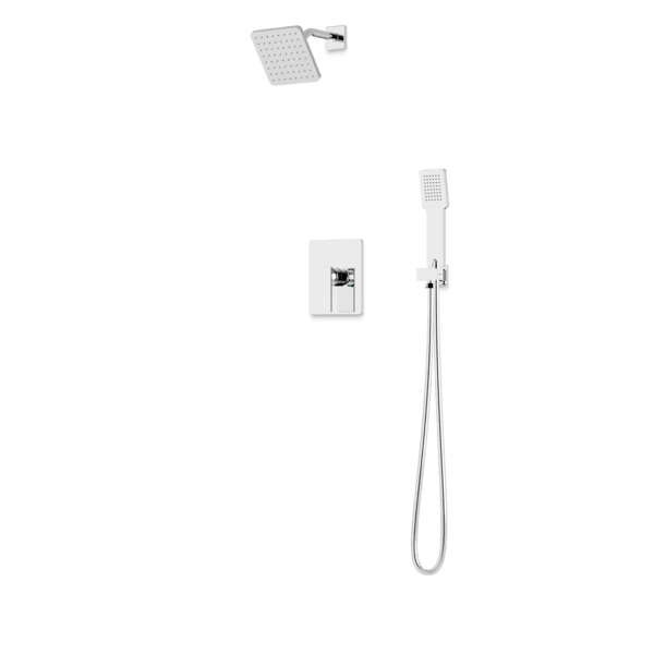 TS275 - Square 2-Way Pressure Balance Shower Trim Kit with Hand Held Shower Artos US Chrome