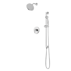 TS284 - Classic 2-Way Pressure Balance Shower Trim Kit with Hand Held Shower on Integrated Slide Bar Artos US Chrome 