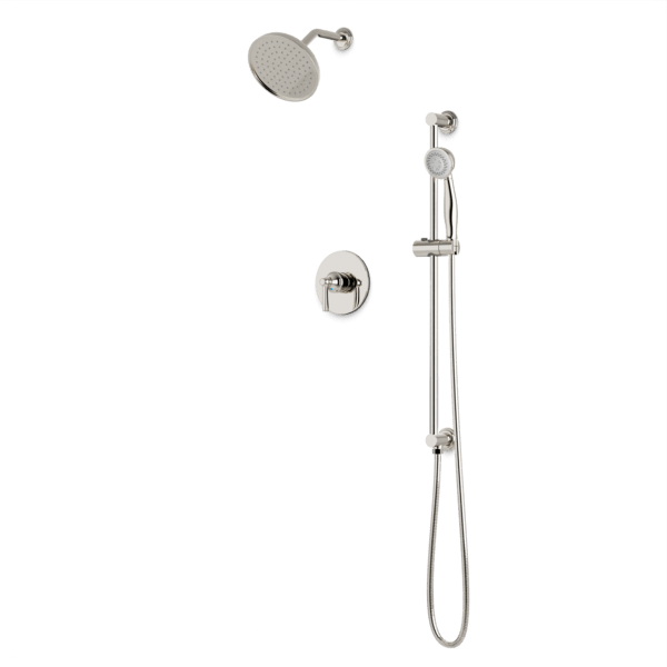 TS284 - Classic 2-Way Pressure Balance Shower Trim Kit with Hand Held Shower on Integrated Slide Bar Artos US Polished Nickel 