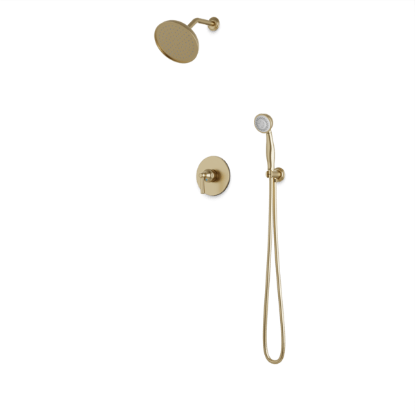 TS285 - Classic 2-Way Pressure Balance Shower Trim Kit with Hand Held Shower Artos US Satin Brass 